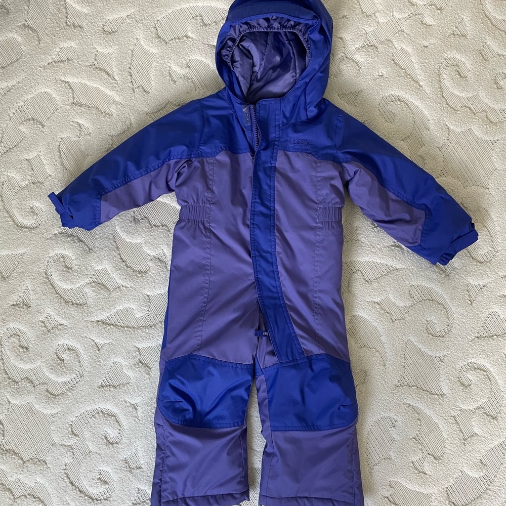 L.L. Bean Purple and Royal Blue Kids Snowsuit